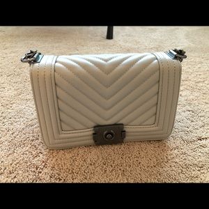 Light Grey purse faux leather